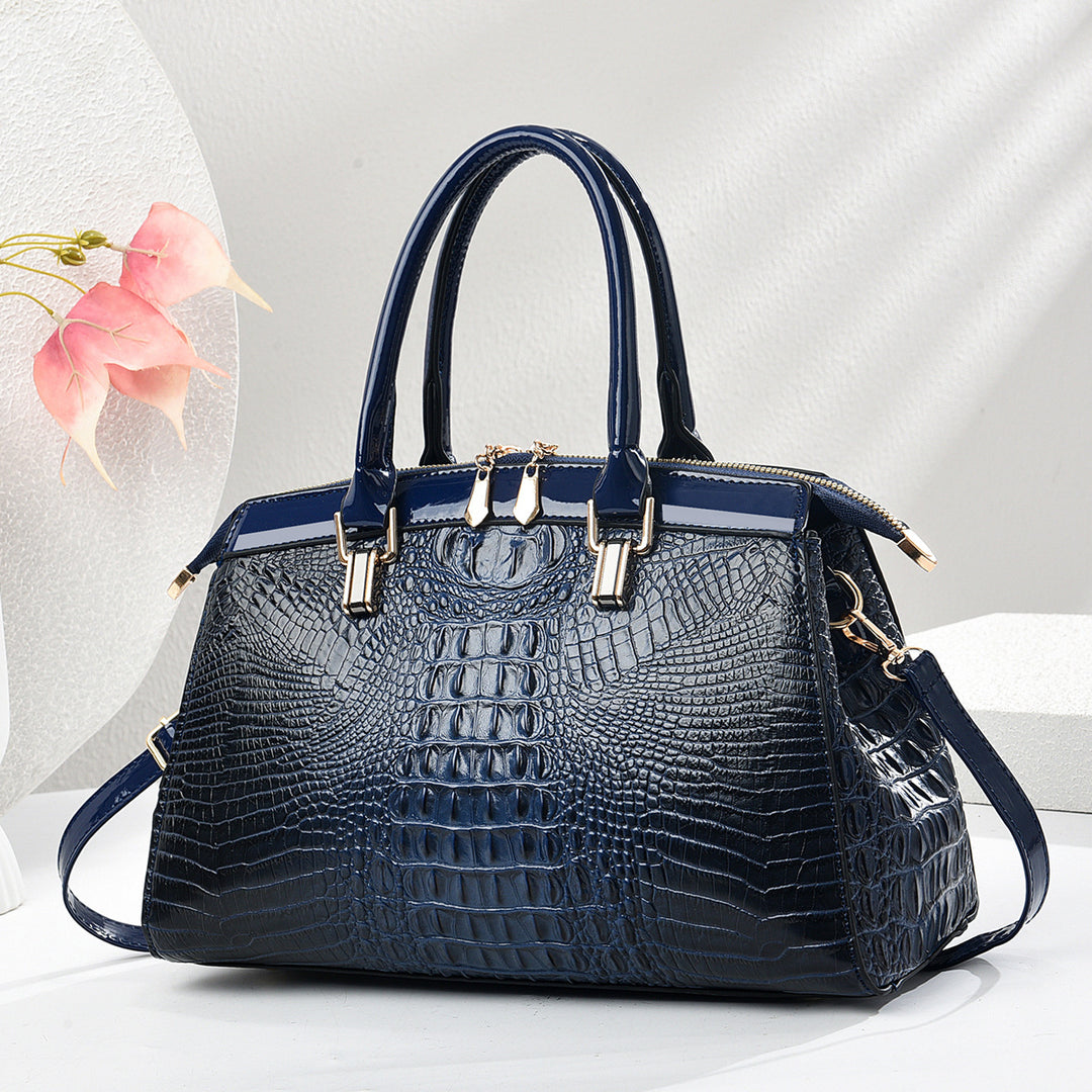 Patent Leather Large-Capacity Commuter Handbag European And American Style