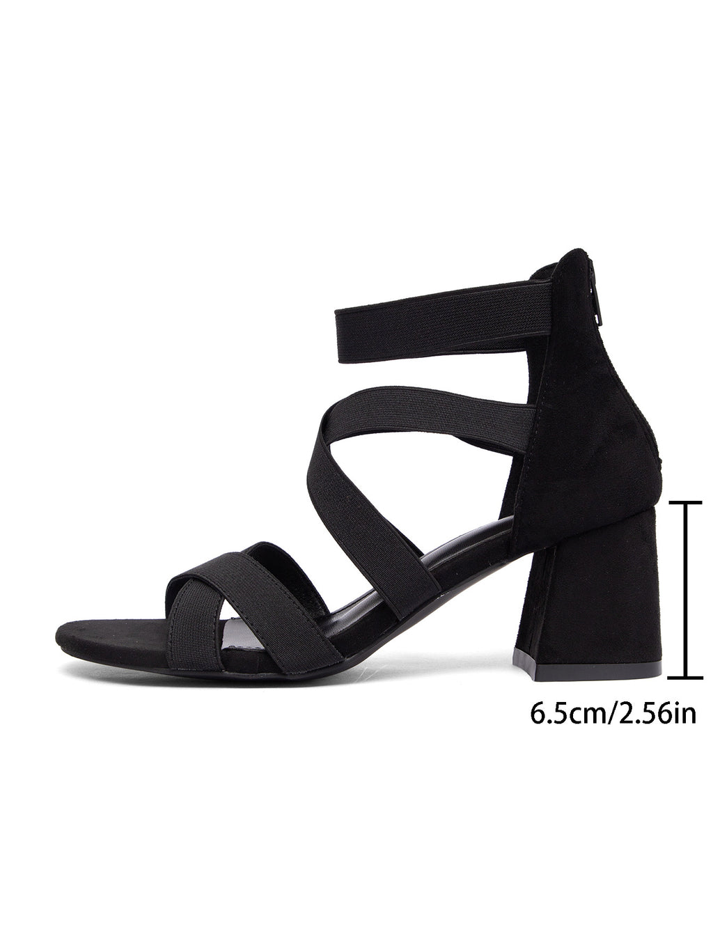 New Style Pointed-toe Open-toe Sandals With Side Cutouts And A Square Heel