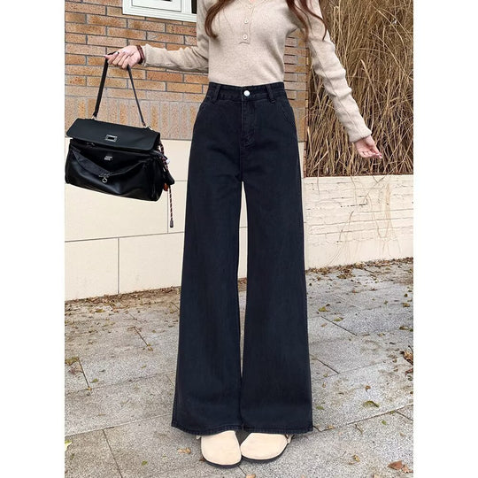 Black High Waisted Wide Leg Jeans