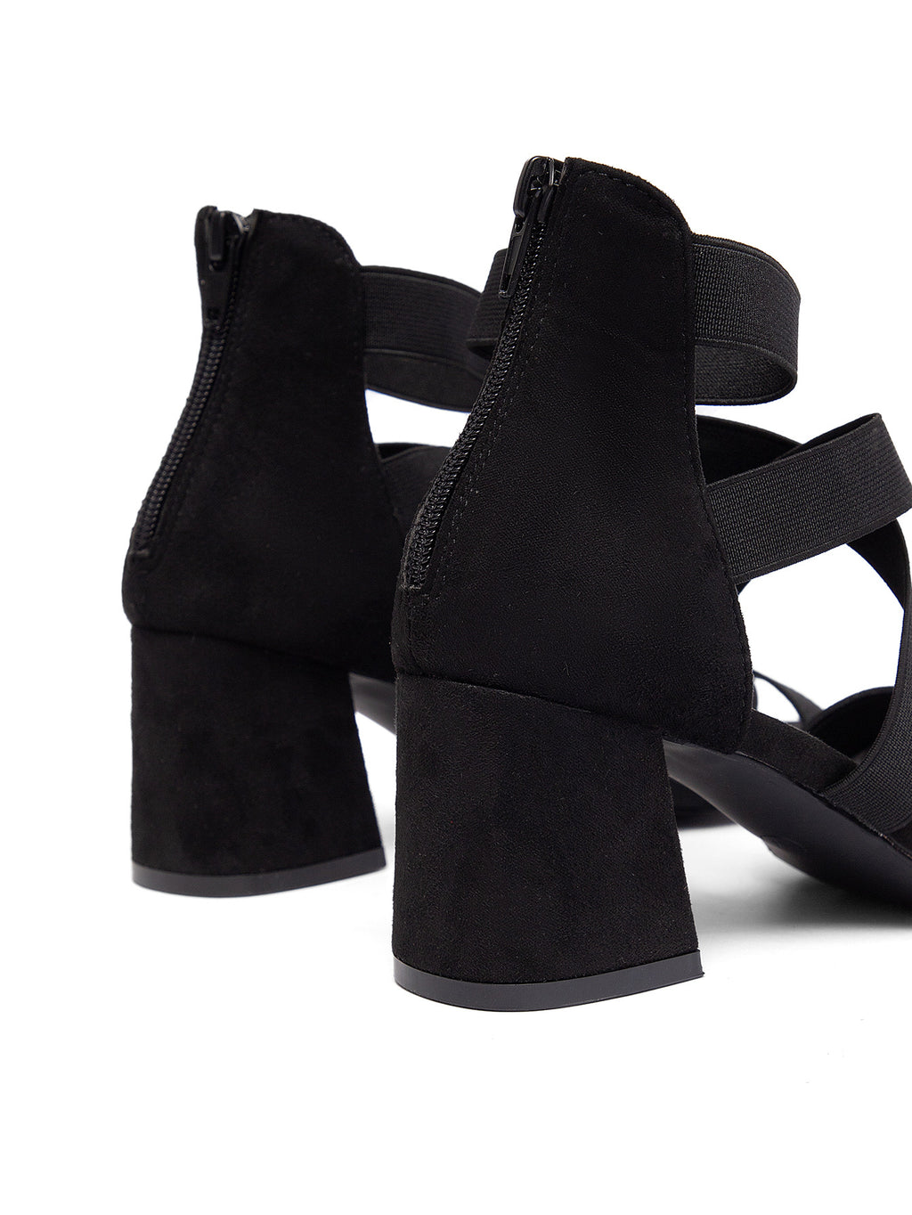 New Style Pointed-toe Open-toe Sandals With Side Cutouts And A Square Heel