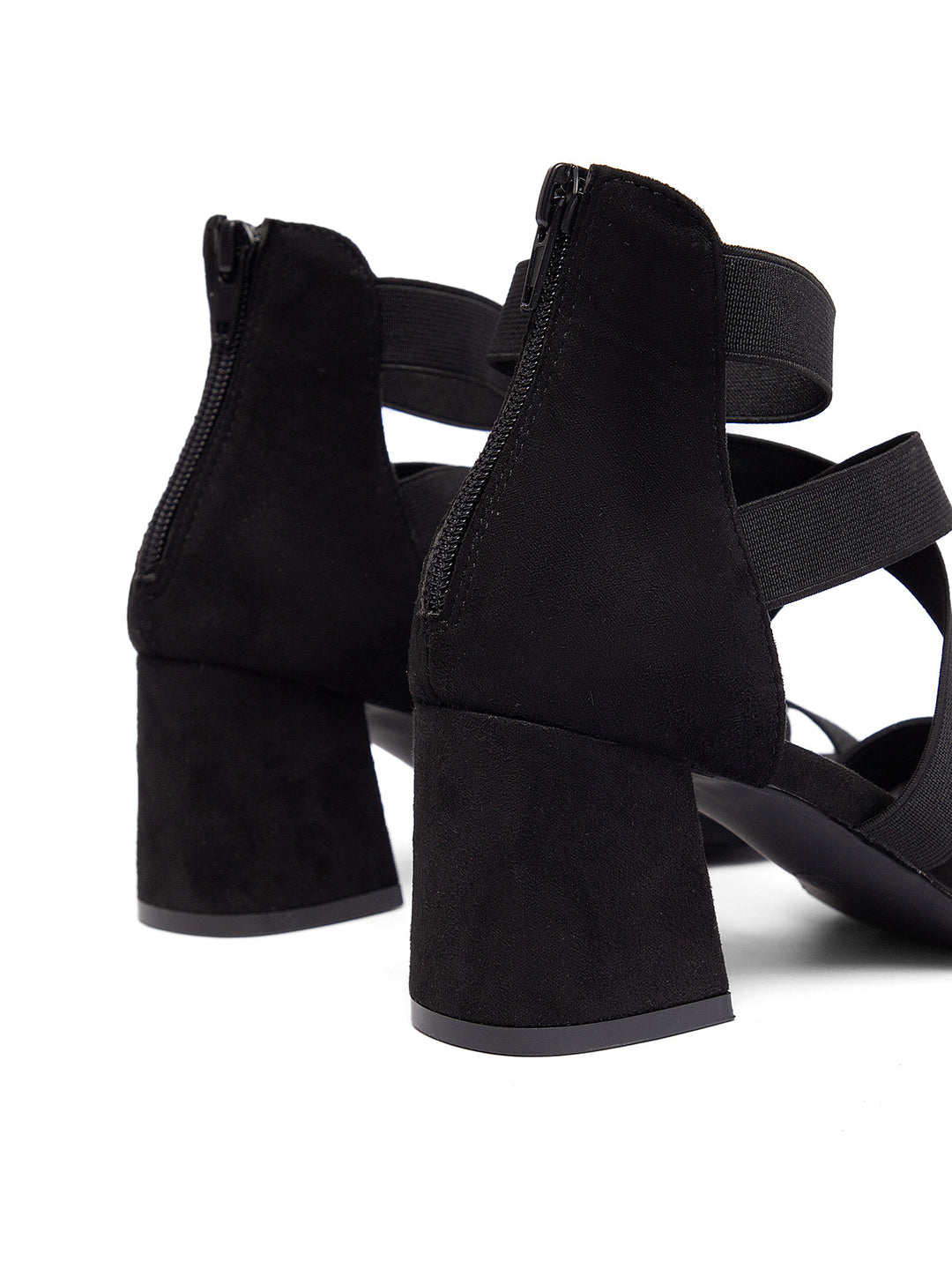 New Style Pointed-toe Open-toe Sandals With Side Cutouts And A Square Heel